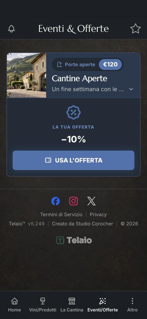 Eventi in cantina: la vendemmia e le cantine aperte, nell’app per l’enoturismo