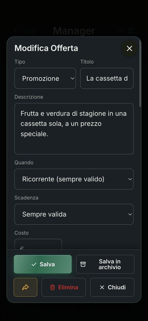 Volantino digitale: un’offerta del negozio creata in due minuti