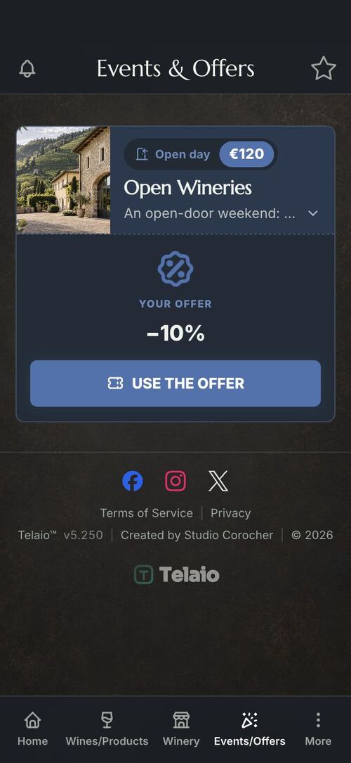 Events and Offers