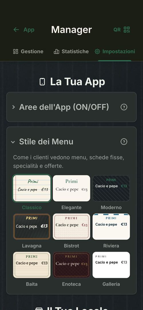 Impostazioni